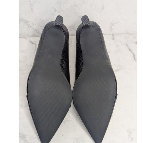 New York& Co black horse bit chain detail high heels pointed toe size 9 - Picture 2 of 9